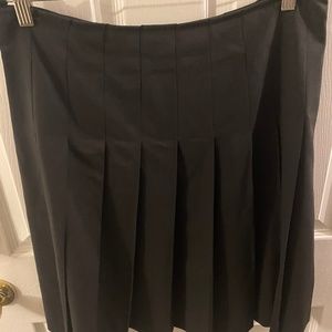 Theory Black Pleated Skirt